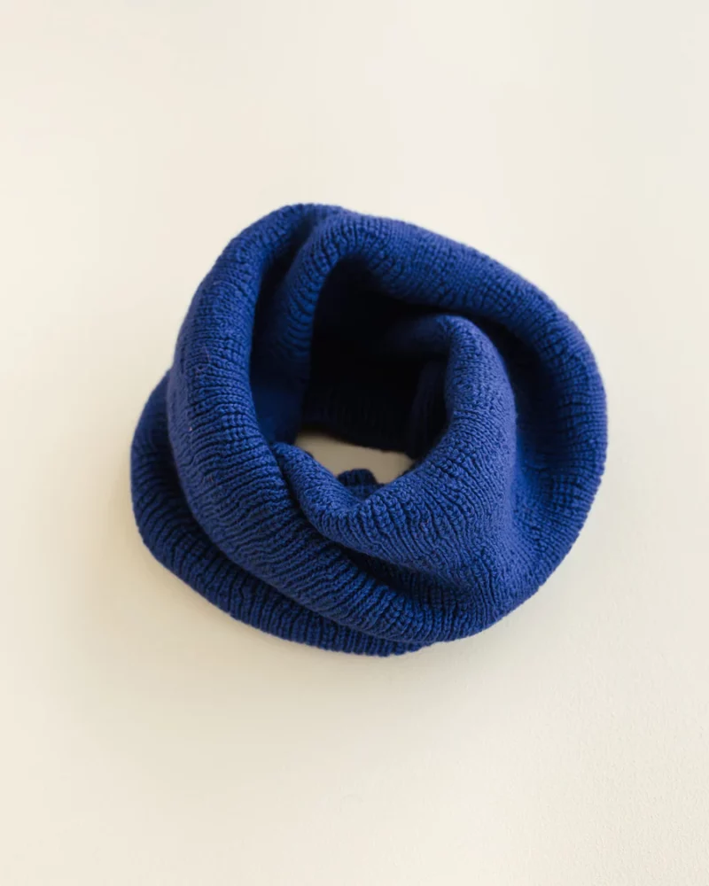 Hvid - Tube scarf gigi - Cobalt blue