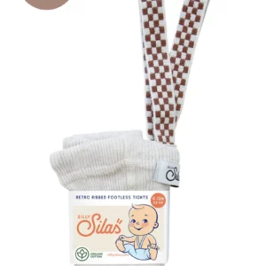 Silly Silas - Footless cream blend checked
