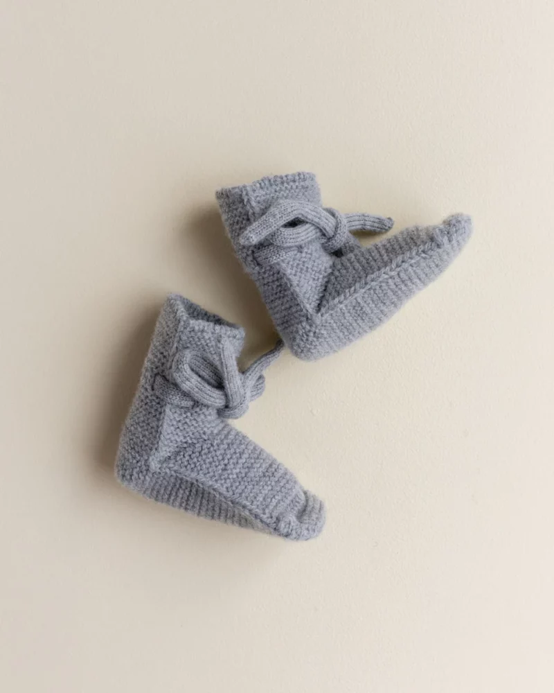 Hvid - Booties grey melange - 9/15 maanden