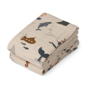 Liewood - 2pack muslin doeken - Sea creature