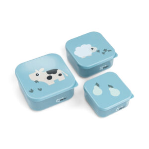 Done By Deer - Snack box set 3 - Tiny farm - Blue