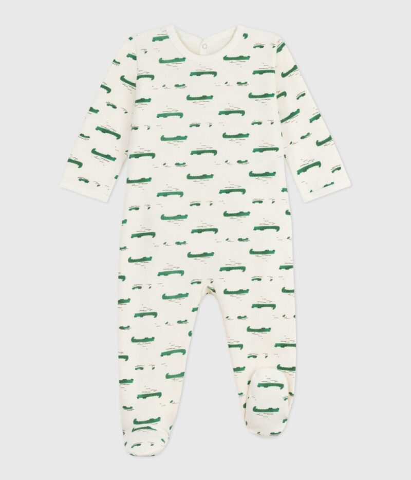 Petit Bateau - Babypyjama met krokodillenprint