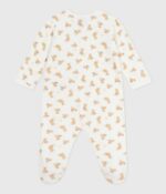 Petit Bateau - Fluwelen babypyjama met luipaardprint