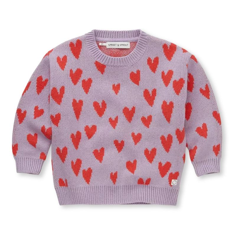 Sproet&Sprout - Sweater intarsia hearts