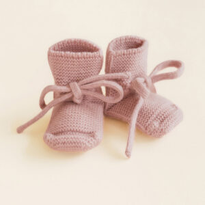 Hvid - Booties newborn - Powder