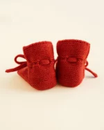 Hvid - Booties newborn - Red