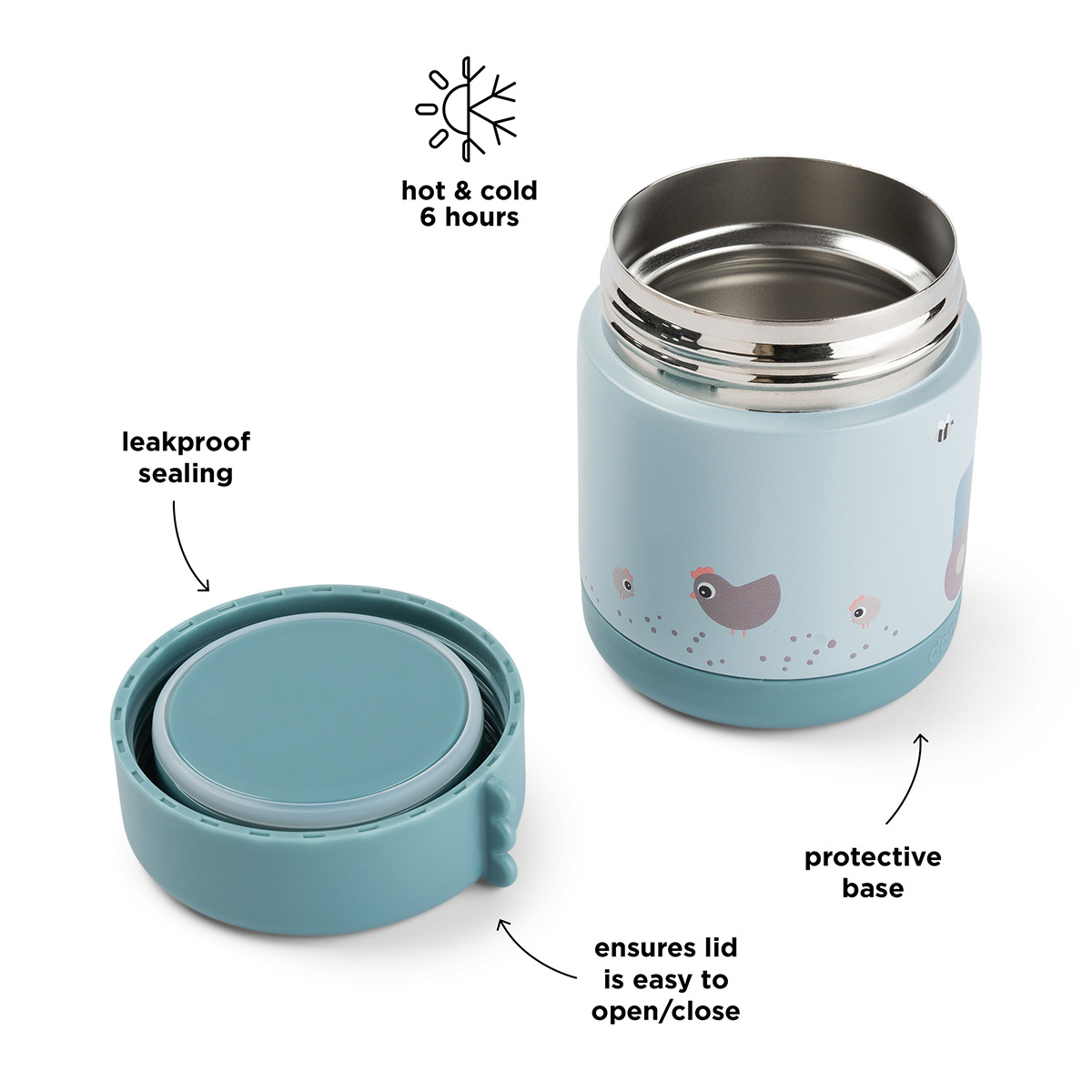 Done By Deer - Food jar - Tiny farm blue