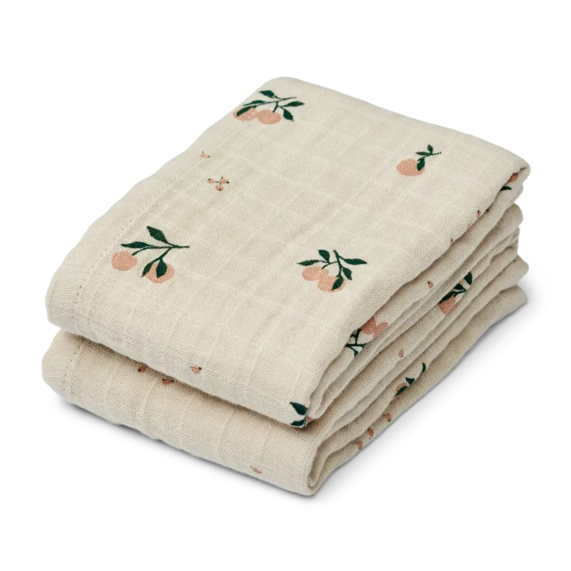 Liewood - Lewis tetra doeken 2 pack - Peach/sea shell