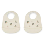 Liewood - Tilda printed silicone slab 2 pack - Peach/Sea shell