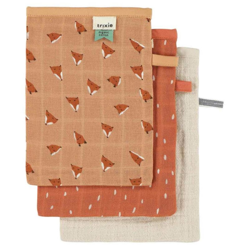 Trixie - Tetra washandjes 3pack - Fierce fox