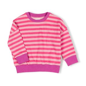 Nixnut - Rel sweater - Cherry stripe
