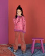 Nixnut - Rel sweater - Cherry stripe
