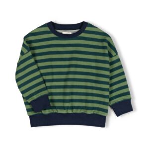 Nixnut - Rel sweater - Moss stripe