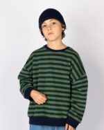 Nixnut - Rel sweater - Moss stripe