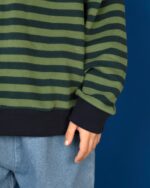 Nixnut - Rel sweater - Moss stripe