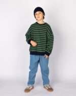 Nixnut - Rel sweater - Moss stripe