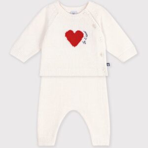 Petit Bateau - Gebreid babysetje met jacquardmotief