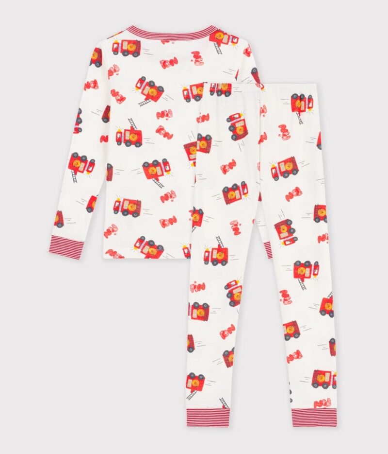 Petit Bateau - Katoenen pyjama met brandweermanprint