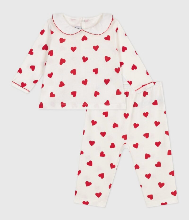 Petit Bateau - Pyjama met hartjesprint