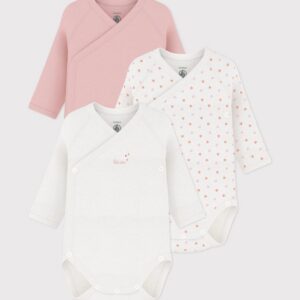 Petit Bateau - Set babyrompertjes - Hartjes