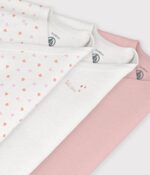 Petit Bateau - Set babyrompertjes - Hartjes
