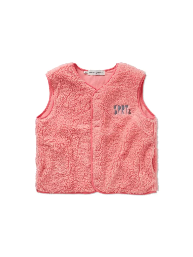 Sproet&Sprout - Loose teddy gilet - Bloom