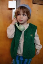 Sproet&Sprout - Loose teddy gilet - Deep green
