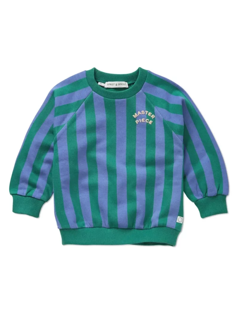 Sproet&Sprout - Sweatshirt block stripes deep green
