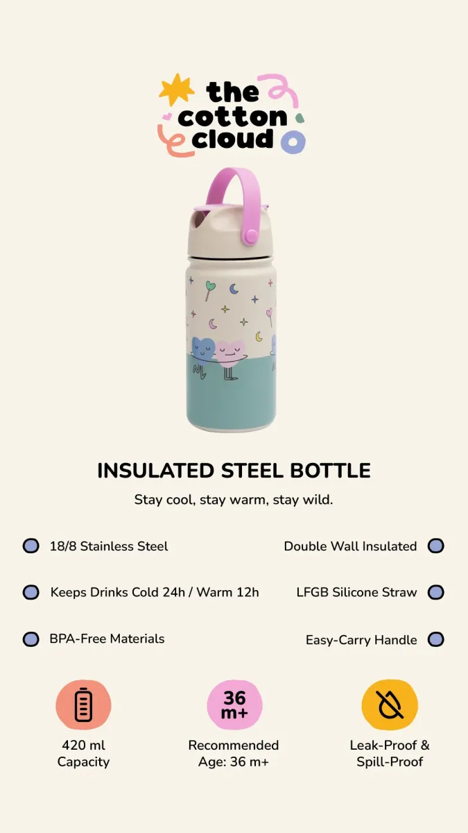 The cotton cloud - Drinkfles Woof gang 420 ml