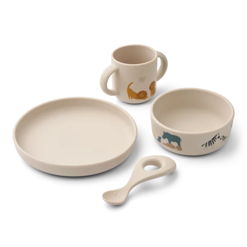 Liewood - Vivi printed tableware set - All together/sandy