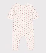 Petit Bateau - Babypyjama van fluweel met hartjesprint