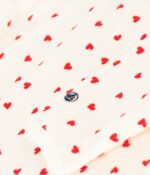 Petit Bateau - Babypyjama van fluweel met hartjesprint