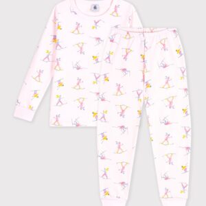Petit Bateau - Kinderpyjama roze met skiprint