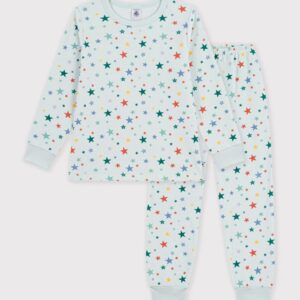 Petit Bateau - Kinderpyjama van velours met sterrenprint