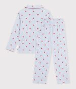 Petit Bateau - Pyjama hartjesprint met knopen