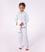 Petit Bateau - Pyjama hartjesprint met knopen