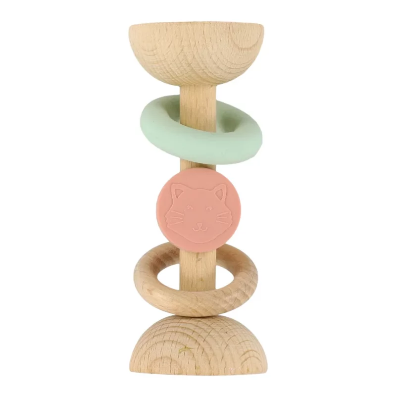 Trixie - Houten rammelaar met silicone ringen - Mrs. Cat