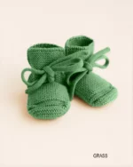 Hvid - Booties grass - newborn