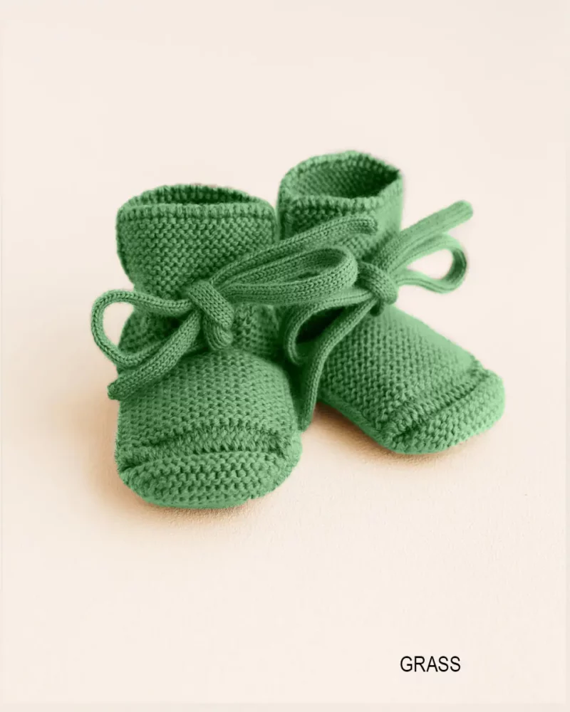 Hvid - Booties grass - newborn