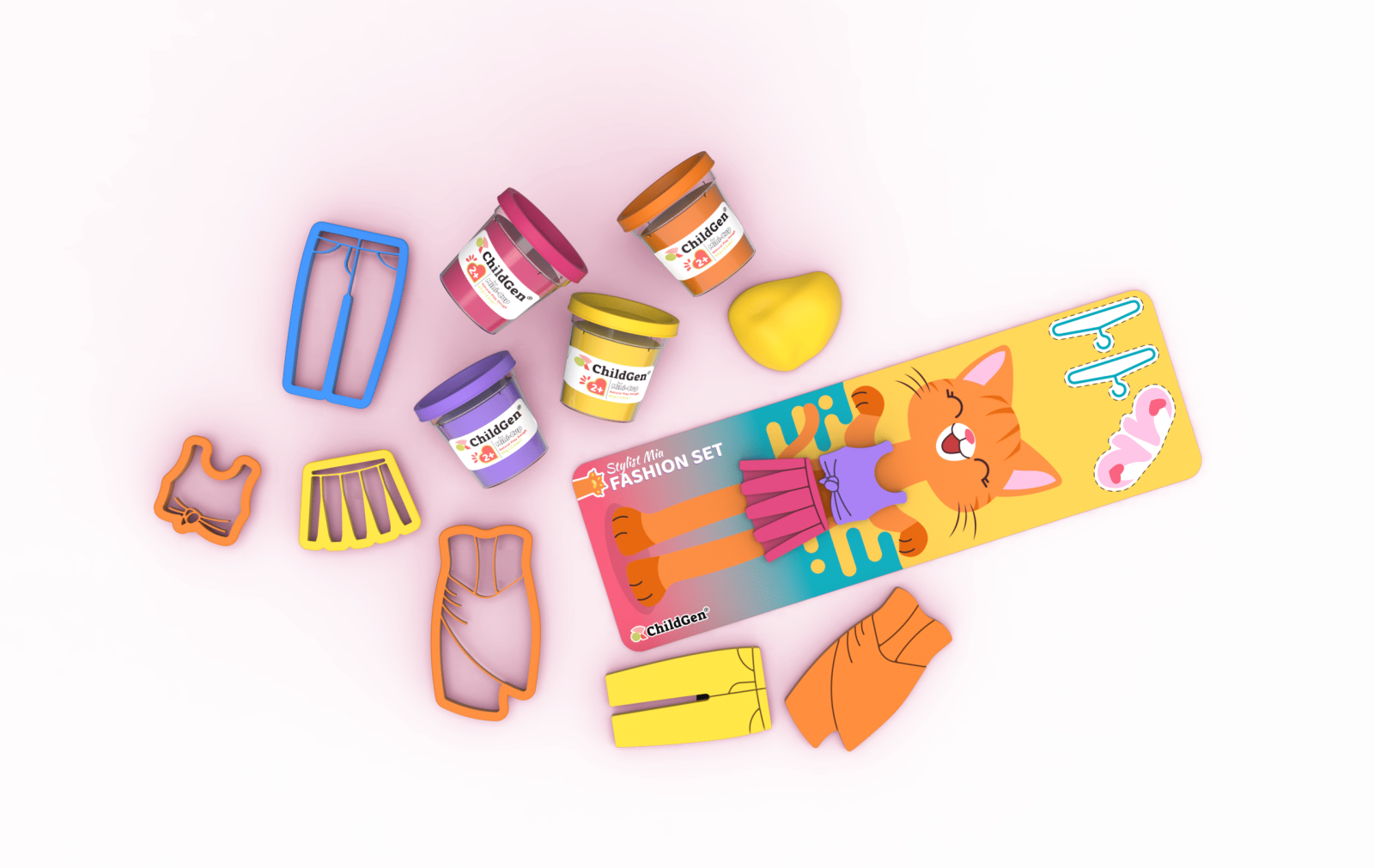 Childgen - Play Dough paw pals series - Fashion set