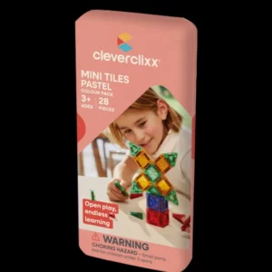 Cleverclixx - Mini magnetische tegels pastel - 28 stuks