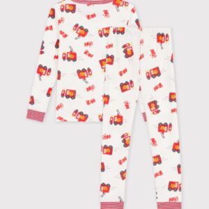 Petit Bateau - Katoenen pyjama met brandweermanprint